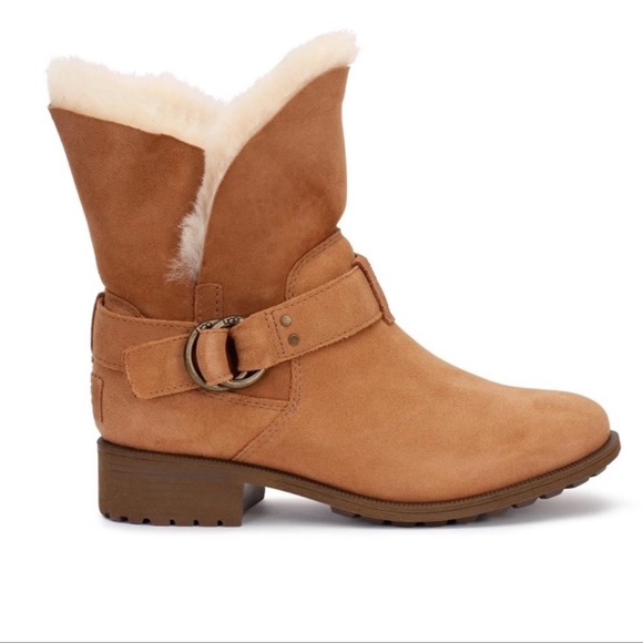 SUADE UGG BOOTS WITH BUCKLE - Picture 2 of 9